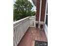 Cozy balcony with wooden floors, providing a private outdoor space for relaxation at 6112 Creft Cir, Indian Trail, NC 28079