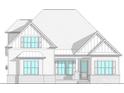 Rendering of two-story home with brick base, siding, and welcoming front porch at 156 Triple Ponds Ct, Clover, SC 29710