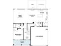Detailed first-floor floor plan of a home including the living room and kitchen at 1488 Kate Cecil Way, York, SC 29745