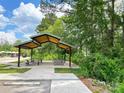 Charming picnic area featuring covered seating with lush landscaping, providing a serene outdoor experience at 109 Joe Teague Rd, Hickory, NC 28601