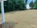 Large backyard freshly seeded with lush greenery providing privacy and space for outdoor activities at 1683 Interstate View Dr, Gastonia, NC 28052