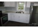 Modern kitchen featuring sleek white cabinets, stainless steel appliances, and ample countertop space at 326 S Caldwell St, Salisbury, NC 28144