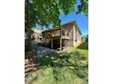 Backyard with a two-level wooden deck perfect for outdoor entertaining at 194 T R Harris Dr, Shelby, NC 28150