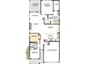 Detailed floor plan showcasing the layout of the home with bedrooms, kitchen, and living spaces at 1015 Bourn Ln, Waxhaw, NC 28173