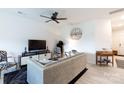 Cozy living room with modern decor, a ceiling fan, and lots of natural light at 522 Trading Post Ln, York, SC 29745