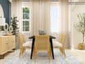 Bright dining area with large windows, modern furniture, and decorative accents at 1616 Swallow Tail Dr, Cramerton, NC 28012