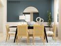 Contemporary dining room featuring stylish chairs, a modern table, and elegant decor at 1616 Swallow Tail Dr, Cramerton, NC 28012