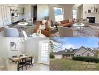 Spacious living room with leather sofa and stylish decor at 452 Peaceful Creek Dr, York, SC 29745
