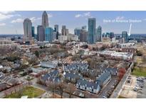 Stunning aerial view of 525 N. Graham St. #3A, showcasing the city skyline and nearby Bank of America Stadium at 525 N Graham St # 3A, Charlotte, NC 28202