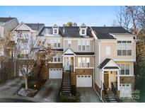 Inviting townhome with a charming exterior, showcasing a well-maintained facade and a welcoming entrance at 7108 Founders Club Ct, Charlotte, NC 28269