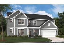 Charming two-story home featuring a neutral color, complemented by a well-manicured lawn at 204 Balboa St, Matthews, NC 28104