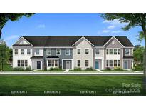 Four townhouses with different siding colors and landscaping at 4121 Walking Ridge Rd # 54, Charlotte, NC 28208