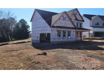 New two-story house under construction with a large front yard at 3215 Player Ct, Salisbury, NC 28144