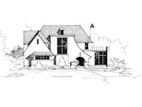 Two-story home with a charming front elevation, featuring a unique architectural design and landscaping at 2111 Sharon Ave, Charlotte, NC 28211