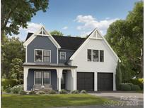 Charming two-story home with a modern design, a covered front porch, and a two-car garage at 2732 Ritz Ln, Matthews, NC 28105