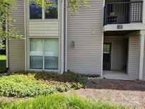 Condo with tan siding, well-maintained landscaping, and visible unit numbers at 11041 Cedar View Rd, Charlotte, NC 28226