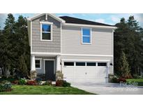 Two-story house with gray siding, white garage door, and landscaping at 841 Blue Canyon Dr, York, SC 29745