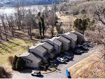 Aerial view of townhouses with water access and ample parking at 5190 Corbin Ln, Hickory, NC 28601