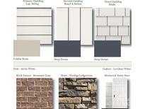 Exterior finishes: Lap siding, board and batten, shake, brick veneer, and ledgestone at 3318 Meadow Wood Ct, Maiden, NC 28650