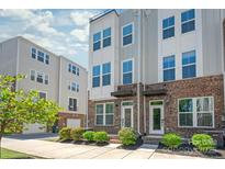 Charming townhome featuring brick accents, a welcoming entryway, and manicured landscaping at 448 E 16Th St, Charlotte, NC 28206