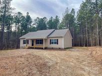 Newly built house with light beige vinyl siding, gray roof, and small front porch at 1194 Great Falls Hwy, Chester, SC 29706