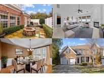 Cozy backyard patio with fire pit, perfect for entertaining at 7905 Oratorio Pl, Charlotte, NC 28270