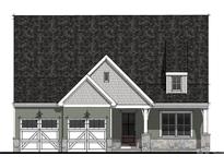 Craftsman style home with two-car garage and stone accents at Lot 113 Mayes Meadow Dr # Woodford, Cornelius, NC 28078