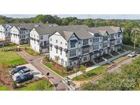 Aerial view of townhouses and surrounding area at 707 Hoke Ln, Davidson, NC 28036