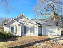 Charming single-story home with a well-maintained lawn and a one car garage at 14806 Karina Falls Ct, Charlotte, NC 28273