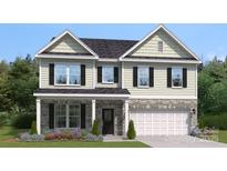 Charming two-story home with stone accents, a welcoming front porch, and a well-manicured lawn at 4022 Vista Pine Dr, Charlotte, NC 28215