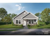 Charming single-Gathering home with a well-manicured lawn, gray siding, and a covered porch, perfect for relaxing outdoors at Lot 2 Whitner St, Rock Hill, SC 29732
