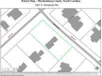 A map showing property lines and neighboring addresses for 1501 S. Wendover Rd at 1501 Wendover Rd, Charlotte, NC 28211