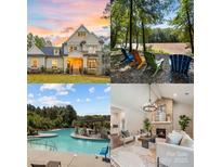 A beautiful home, lake, pool, and living room are featured at 3288 Sherman Dr, Lancaster, SC 29720