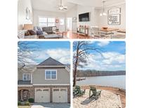 Inviting living room with vaulted ceilings, plush seating, and hardwood flooring at 8513 Loxton Cir, Charlotte, NC 28214