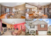 Comfortable living room features hardwood floors, textured walls, and stylish decor at 8134 Chatham Oaks Dr, Concord, NC 28027