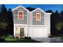 Charming two-story home with a two car garage and beautifully landscaped front yard at 112 Sentinel Ct, Mooresville, NC 28115