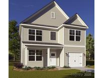 Charming two-story home featuring a welcoming front porch and attached one car garage at 4046 Jenison Valley Ct, Charlotte, NC 28214