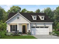 Charming single-story home with a well-manicured lawn and a two-car garage at 5301 Mint Harbor Way # 0315, Charlotte, NC 28269