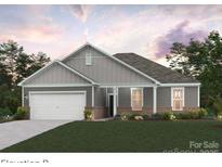 Charming one-story home with neutral siding, a manicured lawn, and a two-car garage at 1345 Coppergate Dr, Salisbury, NC 28147