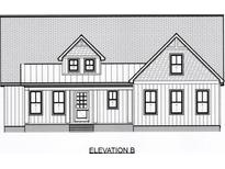 Charming home design showcases a modern exterior elevation with board and batten siding and inviting entry at 1503 Baileys Run, Gastonia, NC 28056
