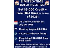 Limited time buyer incentive offers $5,000 credit plus free HOA dues until the end of 2025 at 403 Garner Dr, Salisbury, NC 28146
