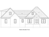 Detailed architectural rendering of a home's front exterior elevation, showcasing design and layout at 12069 Coyle Rd, Stanfield, NC 28163