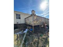 Mobile home back deck with railing at 2504 Windswept Way, Rockwell, NC 28138