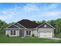 Charming single-story home featuring a well-maintained lawn, covered entrance, and attached two-car garage at 1050 Gardenia Dr # 3, Mt Ulla, NC 28125