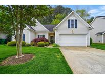Charming home featuring a manicured lawn and beautiful landscaping at 13505 Michael Lynn Rd, Charlotte, NC 28278