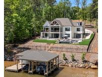 Stunning waterfront home with private pool and dock, perfect for lakeside living and entertaining at 8044 Edgewater Dr # 100, Norwood, NC 28128