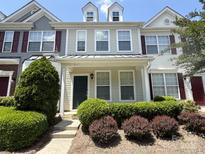 Charming townhome showcasing a well-manicured front yard and inviting entrance at 3527 Creeping Flora Ln, Charlotte, NC 28216