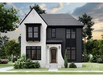 Charming two-story home features a contrasting color scheme and attractive architectural detailing at 1115 West Blvd, Charlotte, NC 28208
