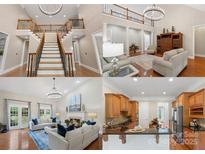 Bright interior showcasing an open floor plan with high ceilings and a grand staircase at 2817 Bevis Ln, Waxhaw, NC 28173