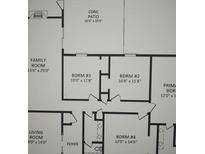 Layout showcasing room dimensions, arrangement of the living room, bedrooms, and Gathering room at 3712 Eaglebrook Dr, Gastonia, NC 28056